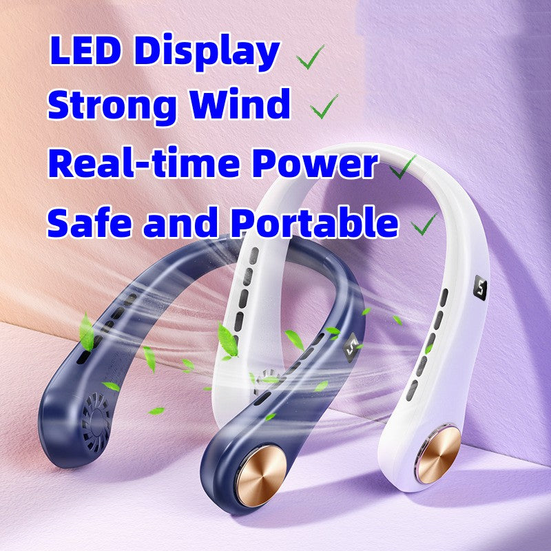 IcyMate bladeless neck fan with LED display