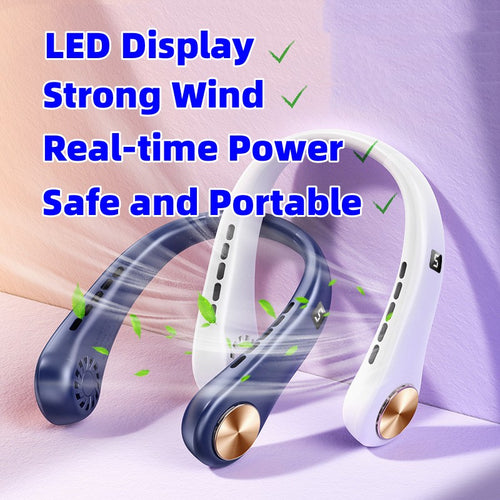 IcyMate bladeless neck fan with LED display
