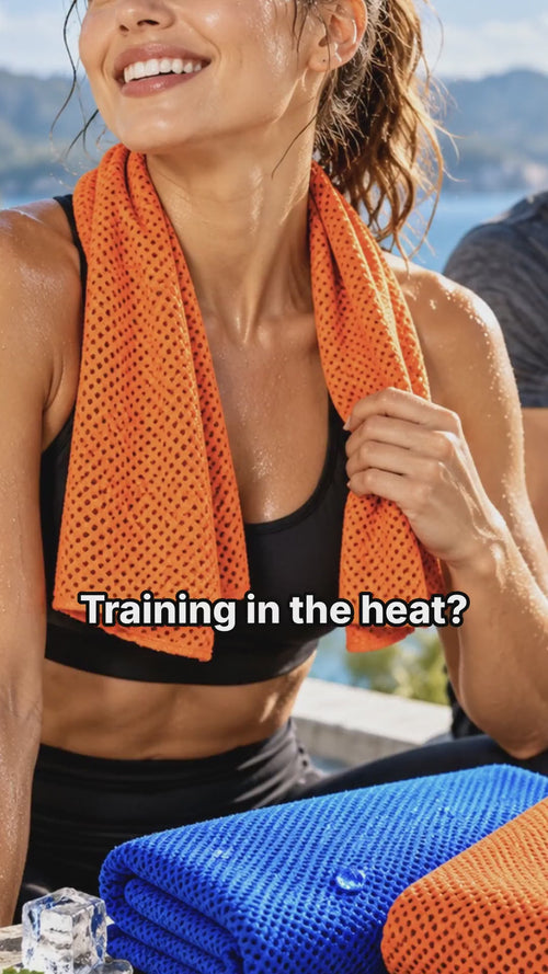 How to use the IcyMate cooling towel: soak it, wring it, wear it